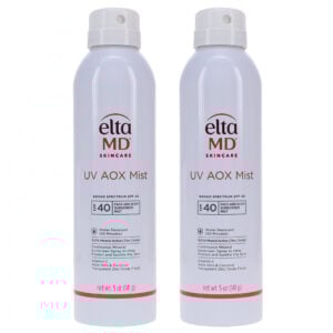 EltaMD UV AOX Mist Broad Spectrum SPF 40 Face and Body Sunscreen 5 oz 2 Pack